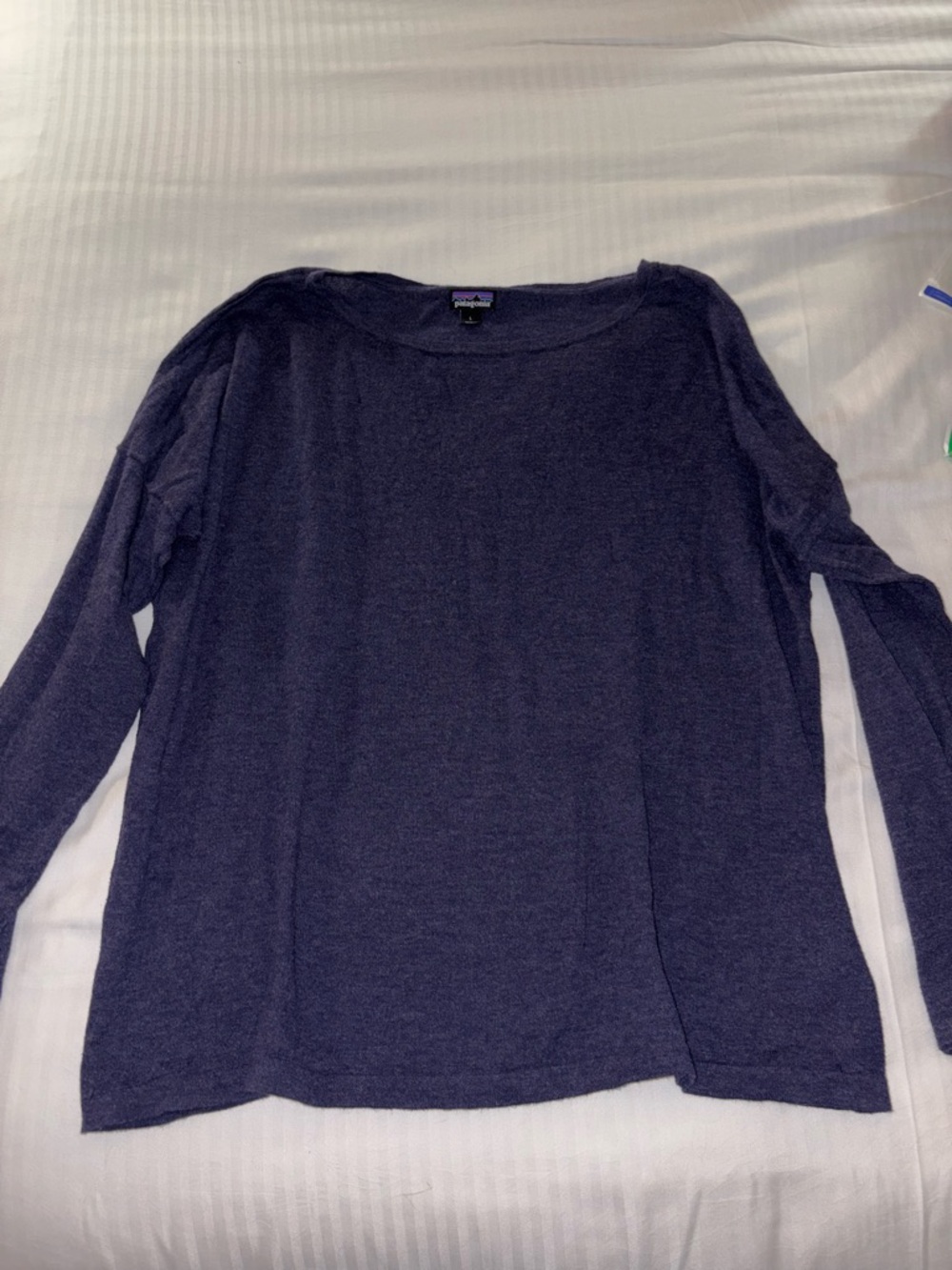 Patagonia Long Sleeve Tee in Navy Blue